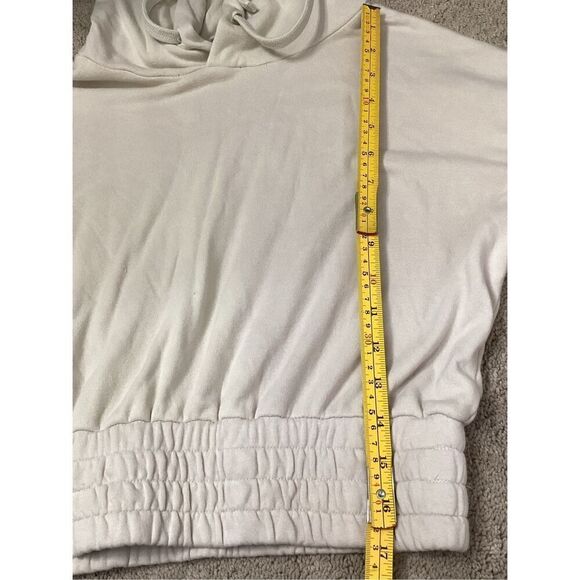 New. Monrow ivory oversized crop hoodie. XS Retails $100 - Picture 9 of 10